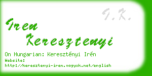 iren keresztenyi business card
