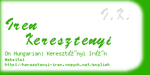 iren keresztenyi business card